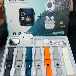 ⌚ S2000 Pro Max Smart Watch 7+3 Combo (Smart Watch + TWS Earbuds + Protective Case)